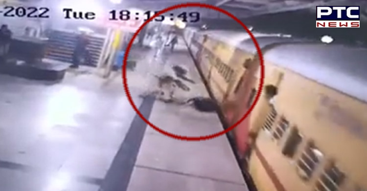 Telangana: RPF personnel saves life of man who fell while trying to get off moving train 