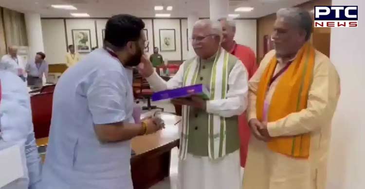 Kartikeya Sharma and CM Manohar Lal Khattar