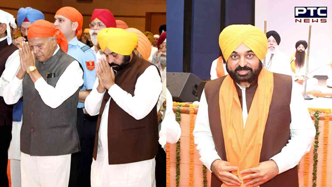 CM Mann pays obeisance at Punjab Raj Bhawan to observe Prakash Purab