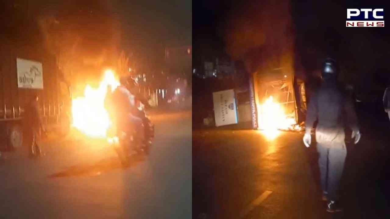 Meghalaya witnesses fresh tension as traffic booth set afire, cops attacked