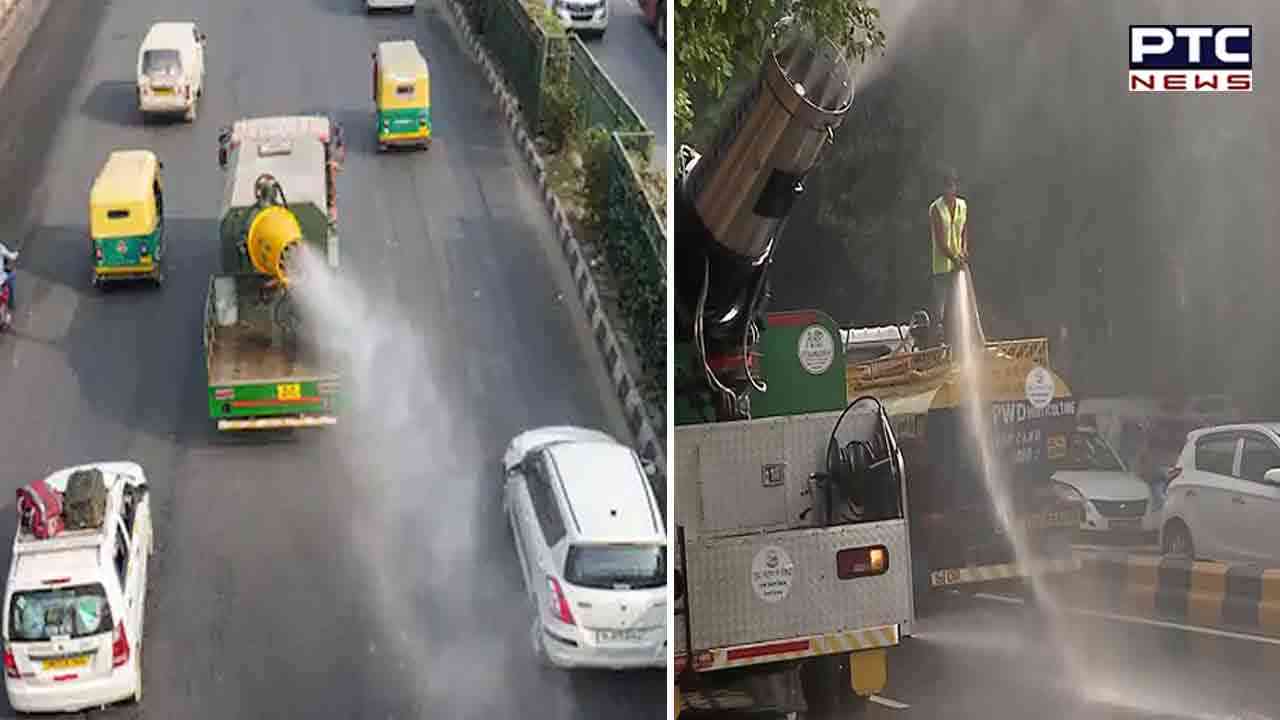 Delhi’s ‘severe’ air quality: Govt sprays water on roads to check AQI