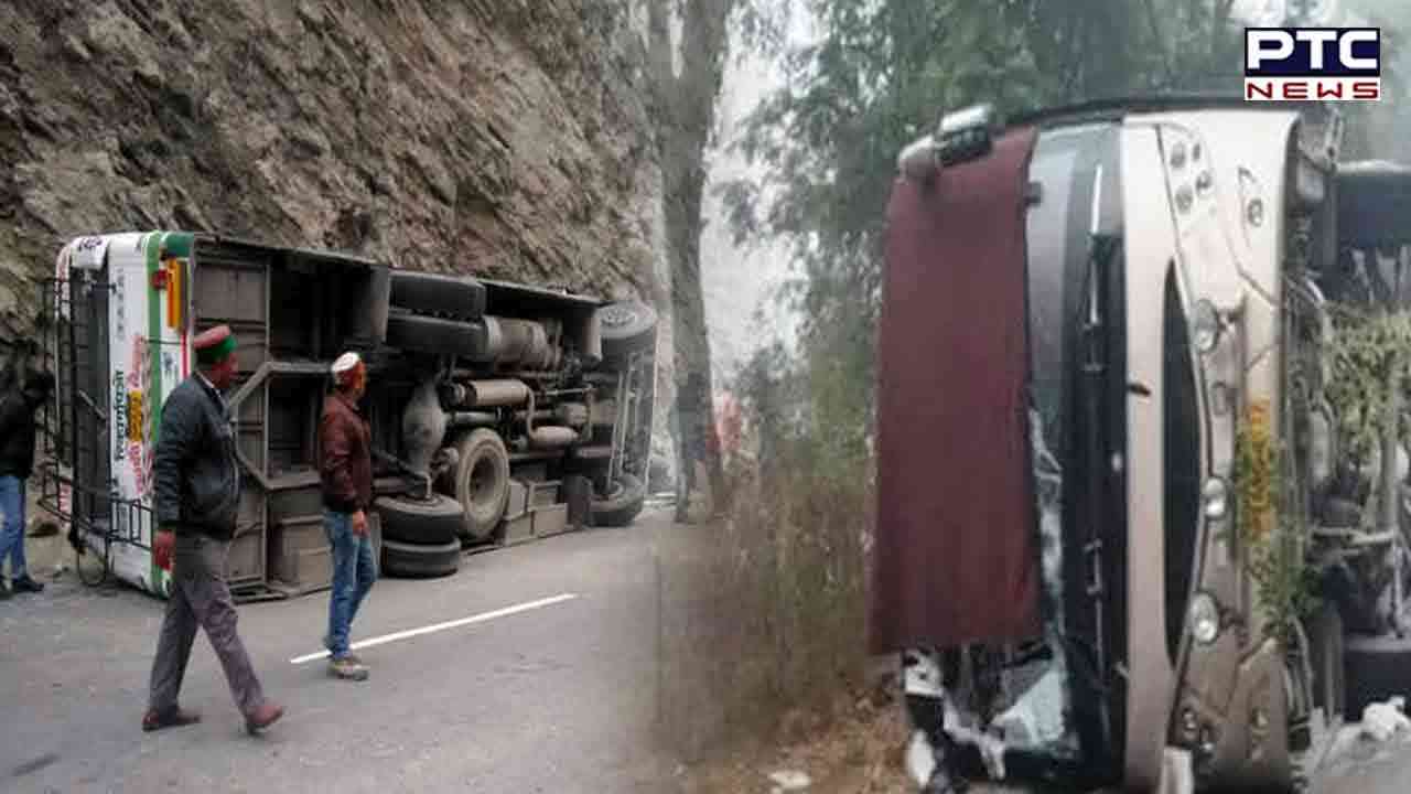 Himachal Pradesh: 16 injured after bus overturns in Bilaspur