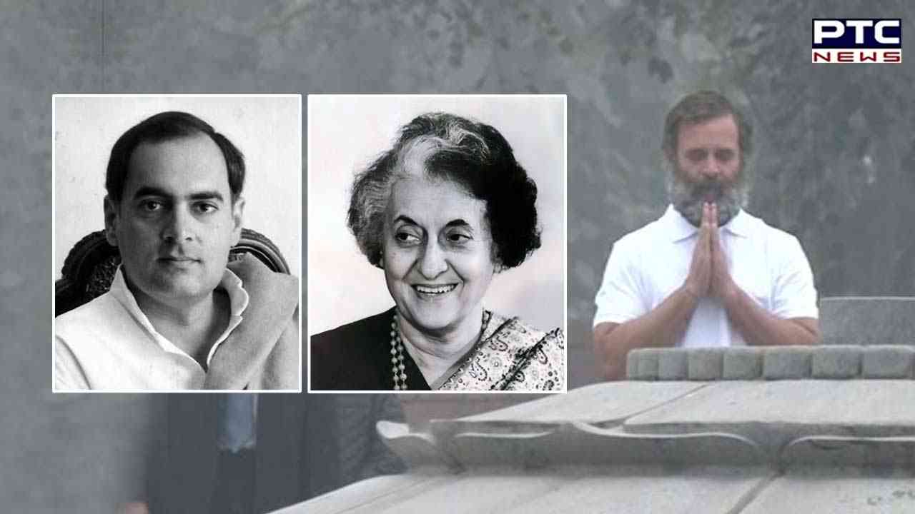 Delhi: Rahul Gandhi pays homage to Indira Gandhi, Rajiv Gandhi