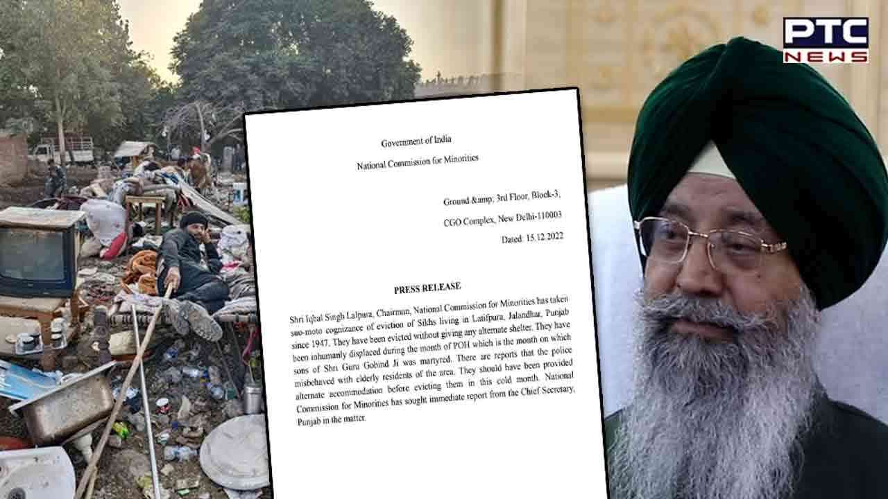 Minorities panel chief Iqbal Singh Lalpura objects to eviction of Sikhs living in Latifpura