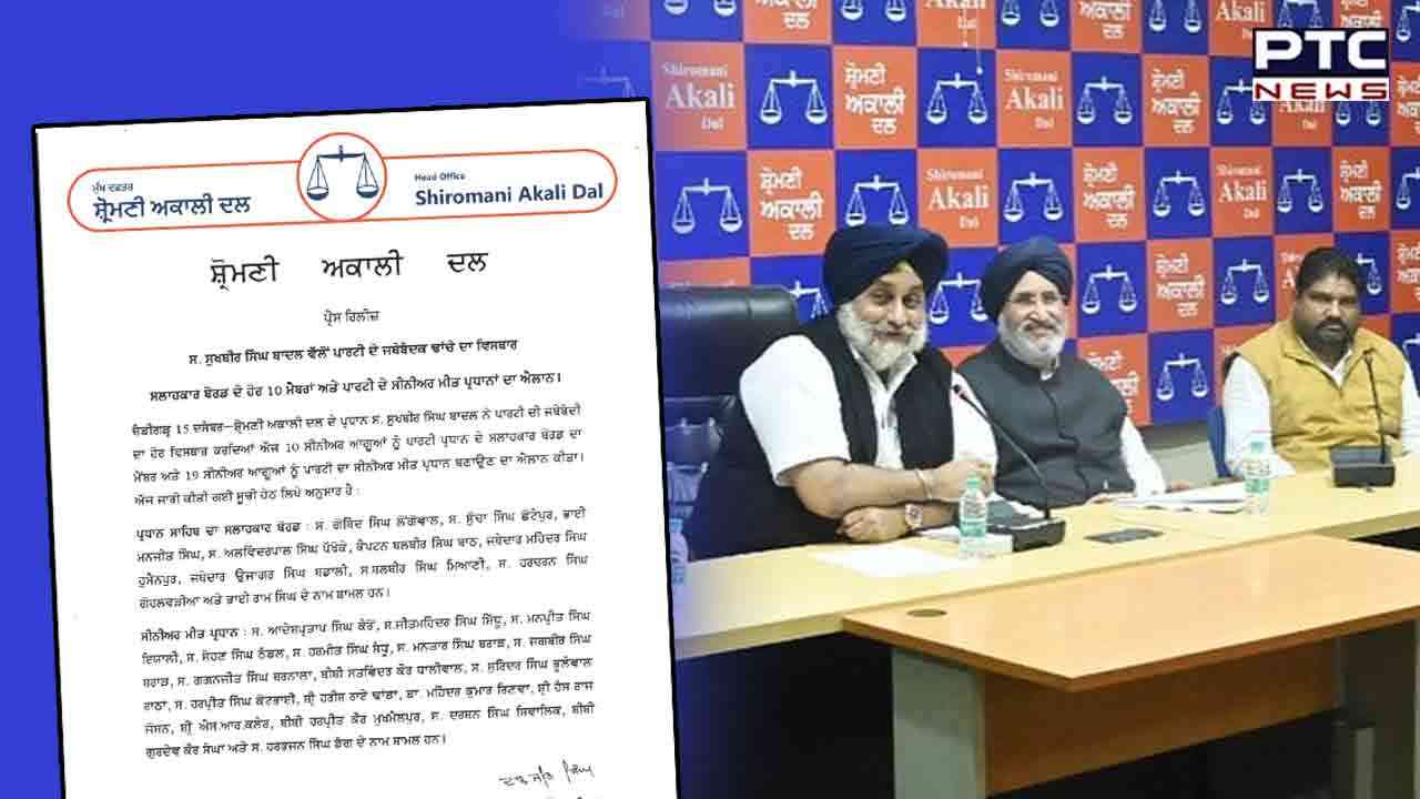 SAD names 10 members of advisory board to party chief, 19 senior vice-presidents