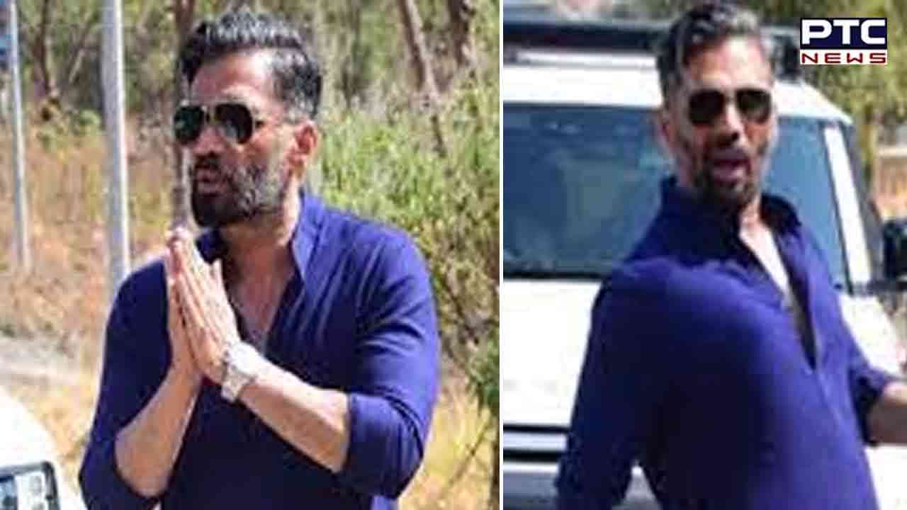 Suniel Shetty interacts with paparazzi ahead Athiya Shetty, KL Rahul rumored wedding