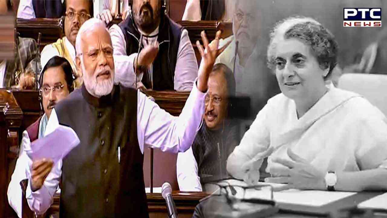 Indira Gandhi misused Article 356 fifty times to topple govts: PM Modi in RS