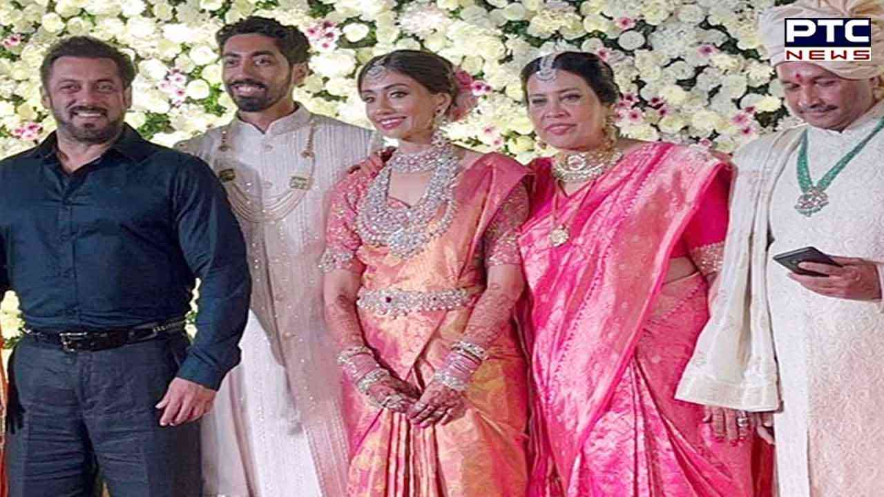 Viral: Salman Khan spotted at Pooja Hegde's brother's marriage