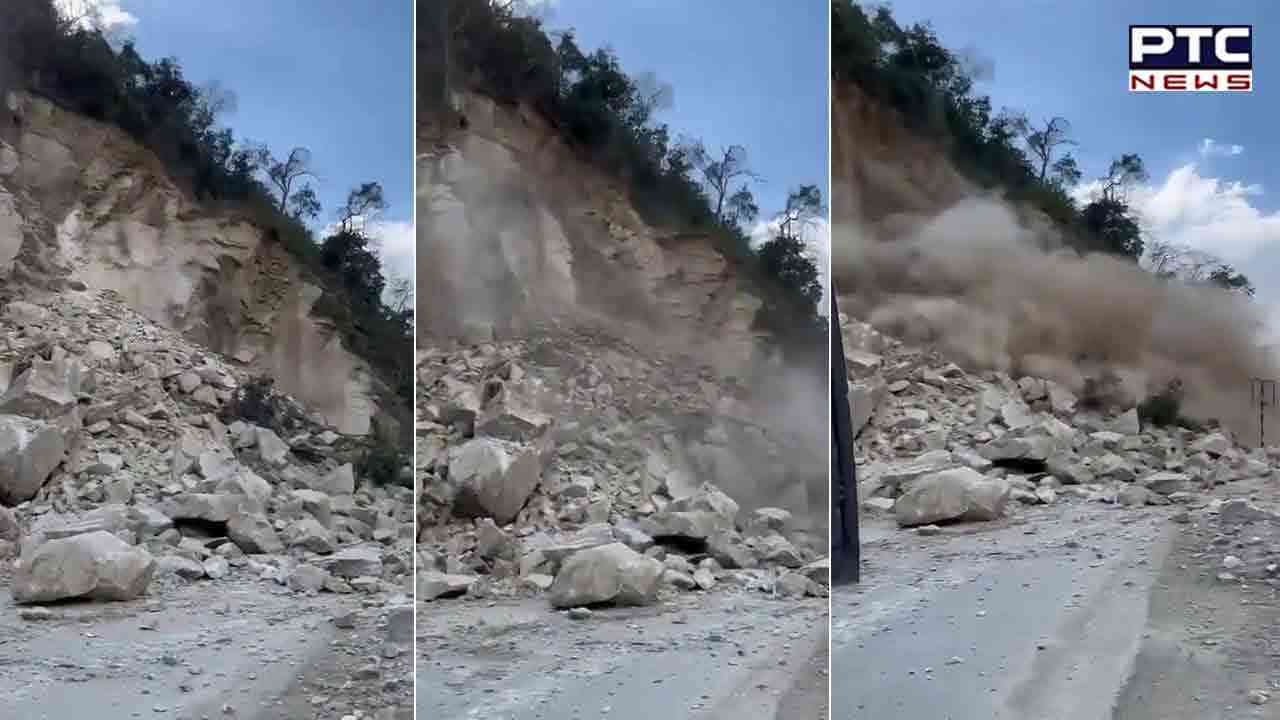 Massive landslide near Mandi blocks Chandigarh-Manali highway