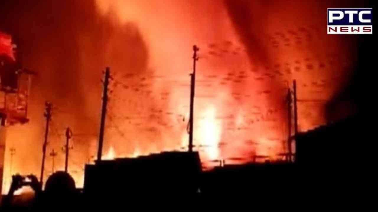 Assam: Massive fire at Jorhat's Chowk Bazaar, over 100 shops gutted