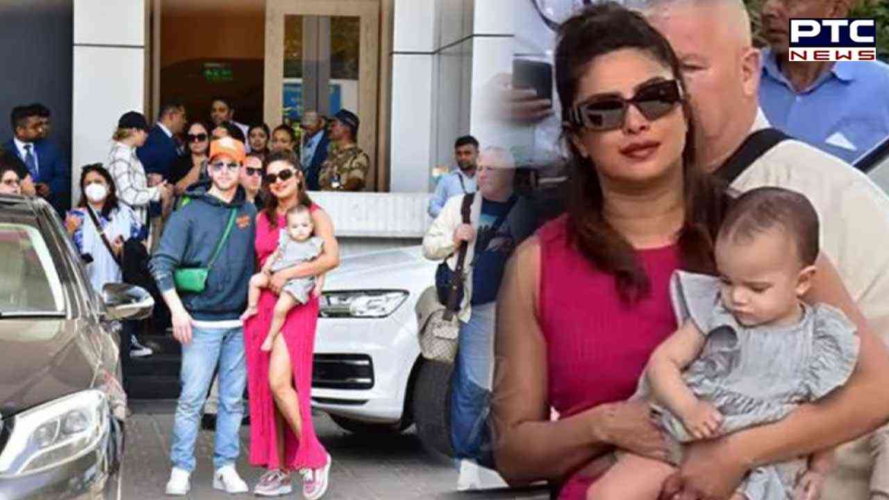 Priyanka Chopra, Nick Jonas with daughter back in India