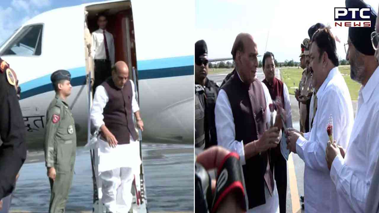 Rajnath Singh visits Radha Sowami: ਡੇਰਾ ਬਿਆਸ ਵਿਖੇ ਪਹੁੰਚੇ ਰੱਖਿਆ ਮੰਤਰੀ ਰਾਜਨਾਥ ਸਿੰਘ, ਡੇਰਾ ਮੁਖੀ ਬਾਬਾ ਗੁਰਿੰਦਰ ਸਿੰਘ ਢਿੱਲੋਂ ਨਾਲ ਕੀਤੀ ਮੁਲਾਕਾਤ