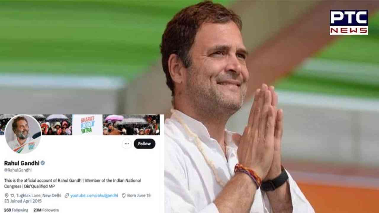 Rahul Gandhi changes Twitter bio to ‘Dis’Qualified MP’ after Parliament disqualification