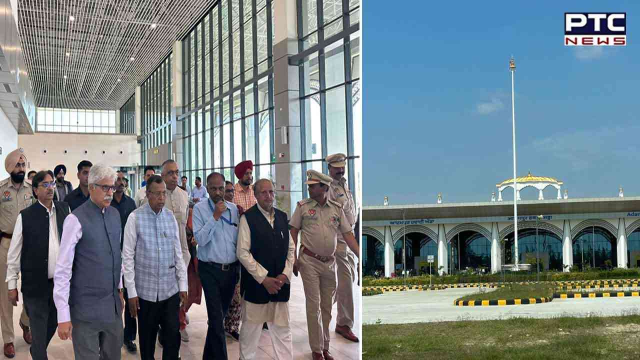 Union Minister of State Som Prakash reviews newly built Adampur airport building in Jalandhar