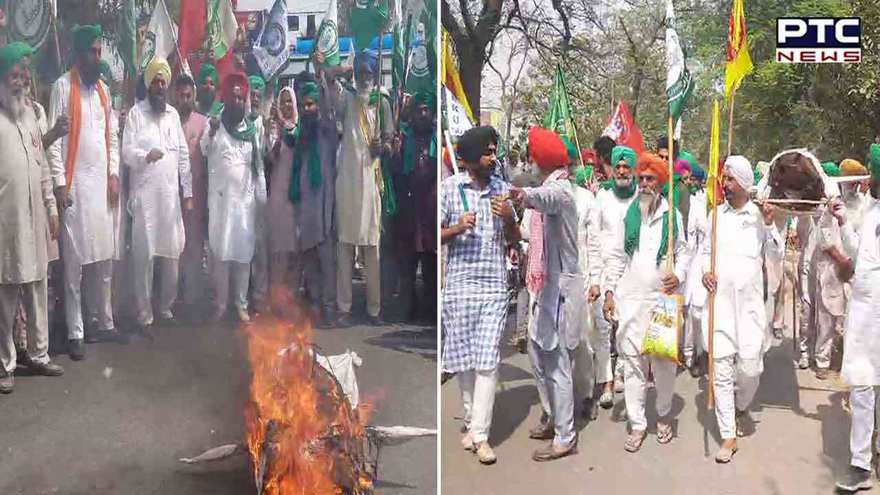 ਬਠਿੰਡਾ ’ਚ ਸੰਯੁਕਤ ਕਿਸਾਨ ਮੋਰਚੇ ਨੇ ਕੇਂਦਰ ਸਰਕਾਰ ਦੇ ਖਿਲਾਫ ਕੀਤਾ ਰੋਸ ਪ੍ਰਦਰਸ਼ਨ