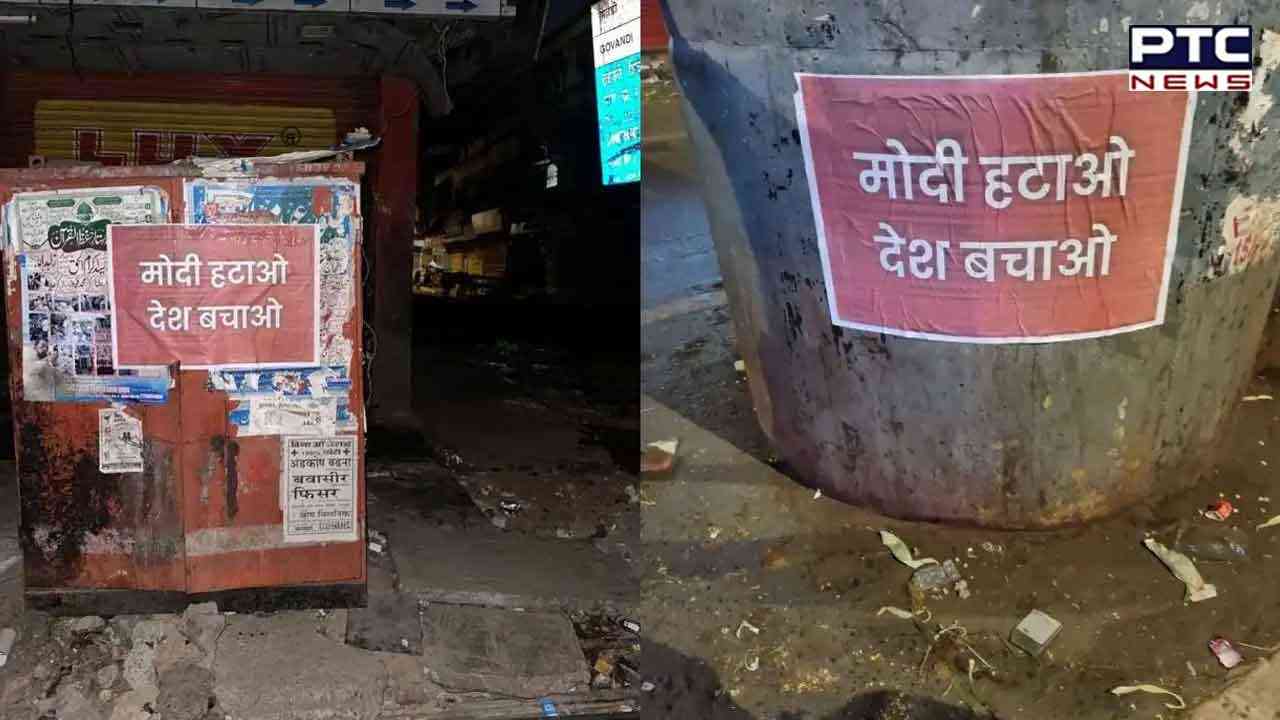Oppn puts up red posters targeting PM Modi in Mumbai