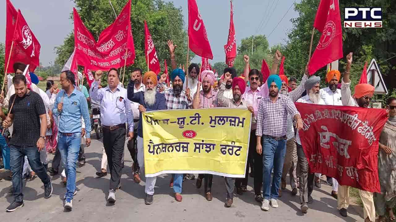 Punjab UT Employees and Pensioners Protest: ਪੰਜਾਬ, ਯੂਟੀ ਮੁਲਾਜ਼ਮਾਂ ਤੇ ਪੈਨਸ਼ਨਰਾਂ ਵੱਲੋਂ ਸਰਕਾਰ ਦੇ ਬਰਾਬਰ ਚਲਾਇਆ ਸੈਸ਼ਨ, ਲਾਇਆ ਵਾਅਦਾ ਖਿਲਾਫੀ ਦੇ ਇਲਜ਼ਾਮ