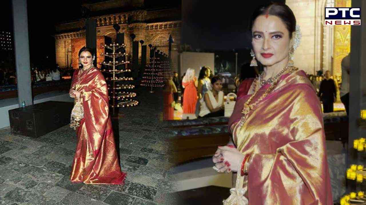 Dior fall 2023: Rekha stuns in her traditional iconic look