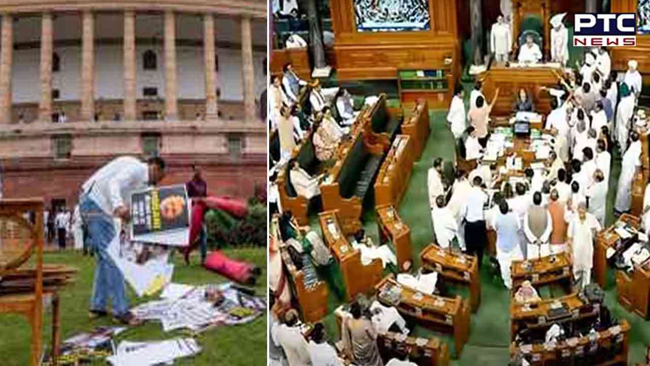 Rajya Sabha Session adjourned 10th time in six sittings amid ruckus