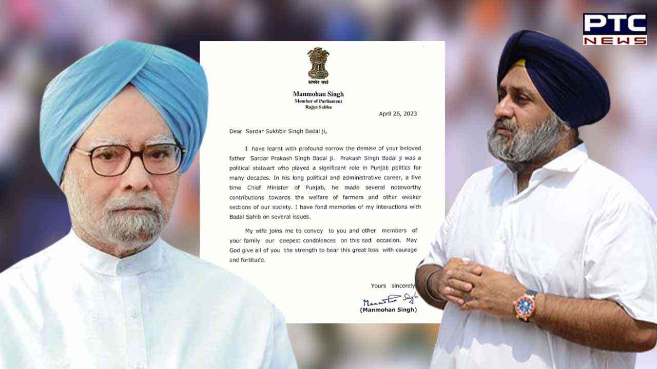 Parkash Singh Badal death: Manmohan Singh pens condolence letter to Sukhbir Singh Badal, says 'a stalwart has passed away'