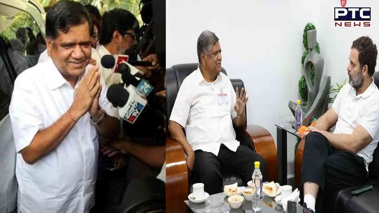 Jagaidsh Shettar meets Rahul Gandhi for first time after joining Congress