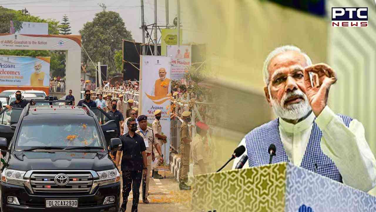 PM Modi holds grand roadshow in Guwahati, Assam to launch healthcare initiatives