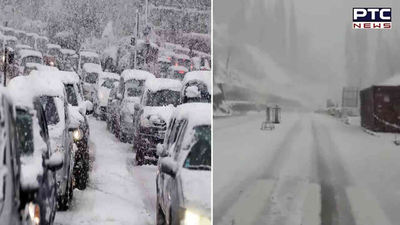 Fresh spell of snow in Himachal Pradesh, covers Atal Tunnel