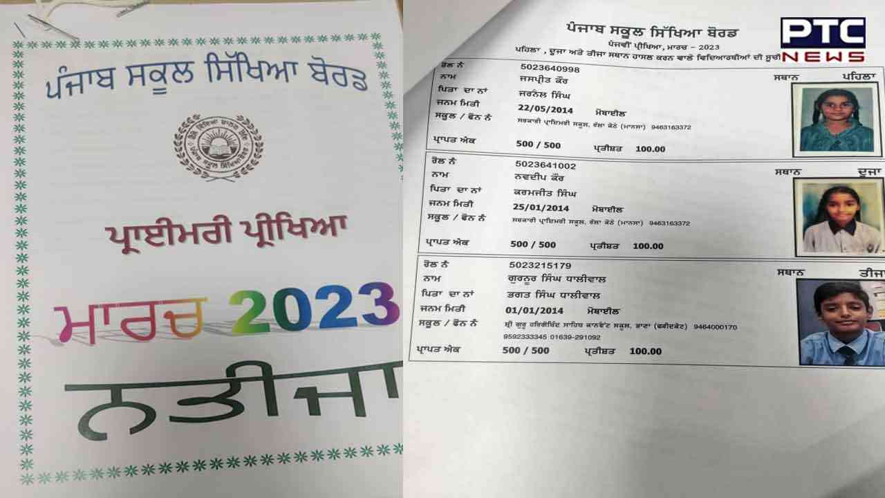 PSEB 5th Class Result 2023: PSEB ਵੱਲੋਂ 5ਵੀਂ ਜਮਾਤ ਦੇ ਨਤੀਜਿਆ ਦਾ ਐਲਾਨ, ਇੰਝ ਕਰੋ ਚੈੱਕ
