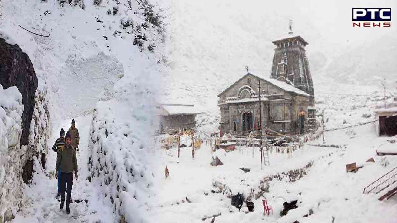 केदारनाथ धाम में भारी बर्फबारी, माईनस 3 डिग्री तक पहुंचा तापमान,बर्फ हटाने का कार्य जारी