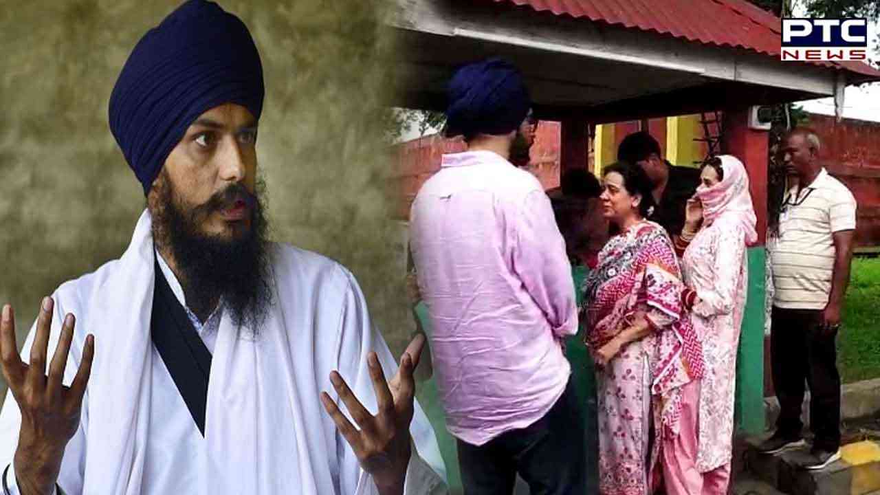 Amritpal Singh's wife Kirandeep Kaur meets him at Assam jail