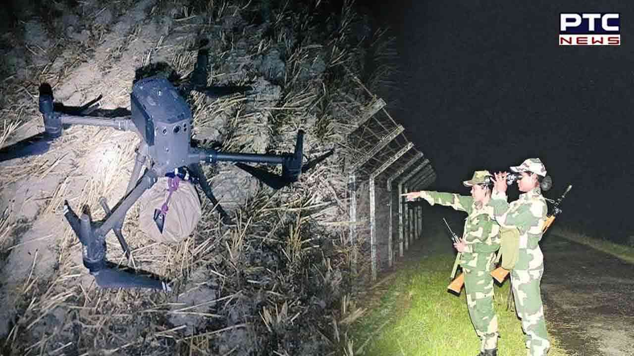 BSF intercepts Pakistani drone near Amritsar border, apprehends smuggler with narcotics consignment