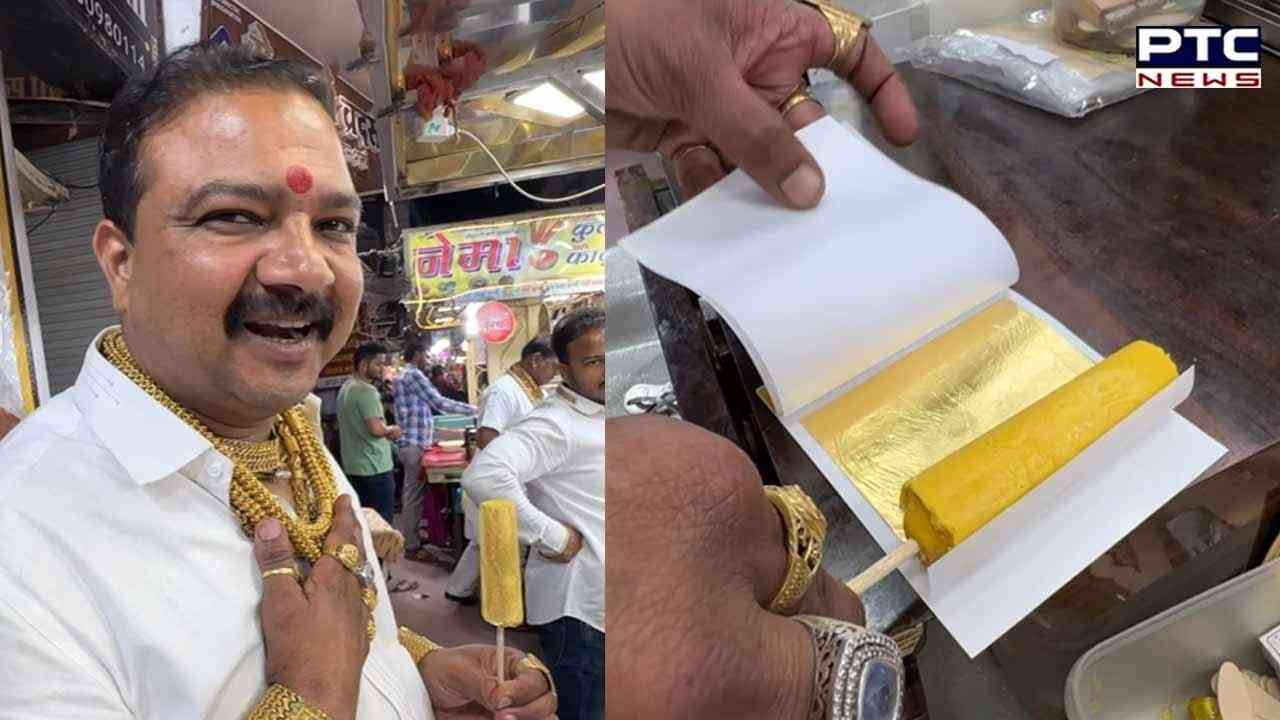 Viral Video: Street vendor sells ‘gold kulfi’, check how much it costs