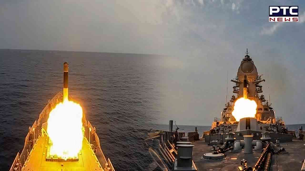 Indian Navy test-fires BrahMos supersonic cruise missile from Mormugao warship