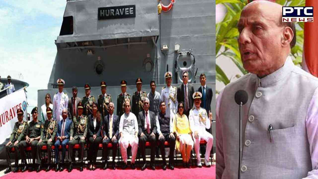 'Commitment towards peace, security': Rajnath Singh hands over two 'Made in India' military vessels to Maldives