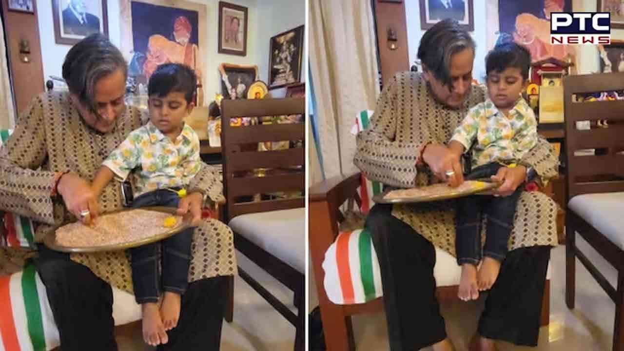 Shashi Tharoor's heartwarming ritual with 2-year-old Kerala boy goes viral