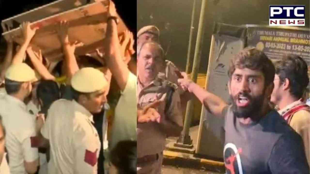 Wrestlers Protest: Clash between wrestlers and Delhi Police at Jantar ...