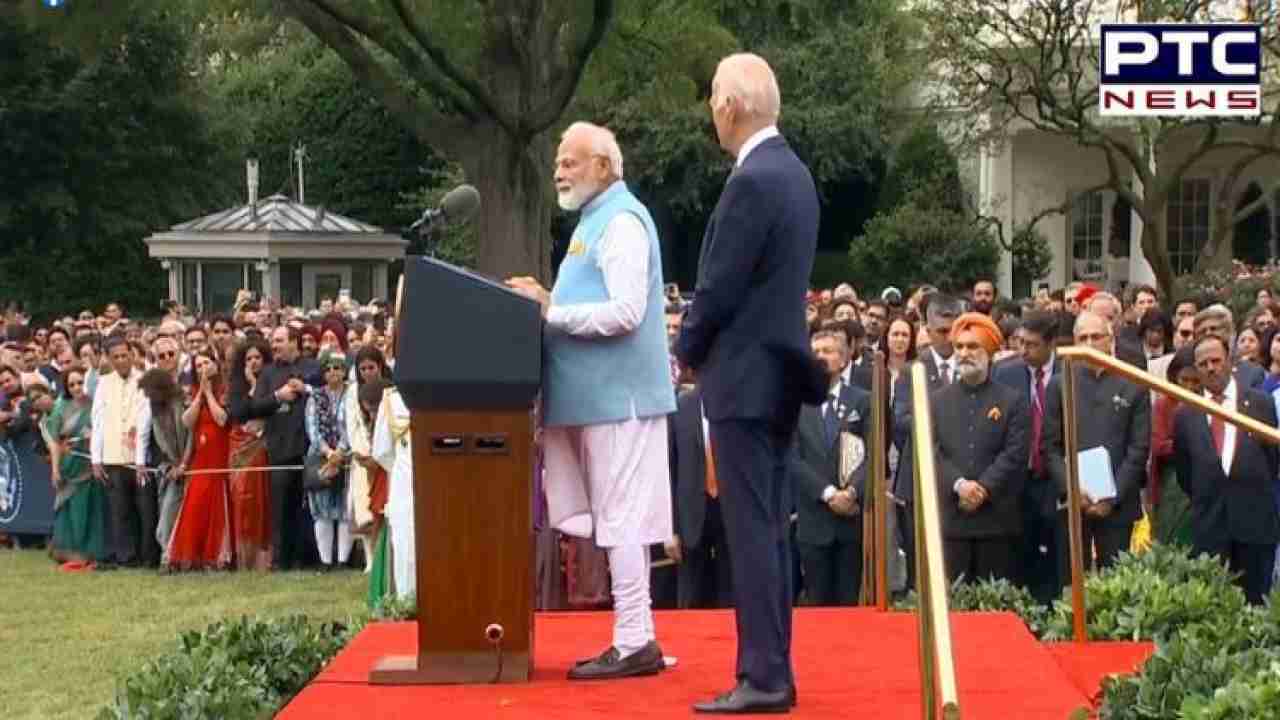 PM Modi US visit | 'Pride for 140 crore Indians': PM Modi addresses the White House