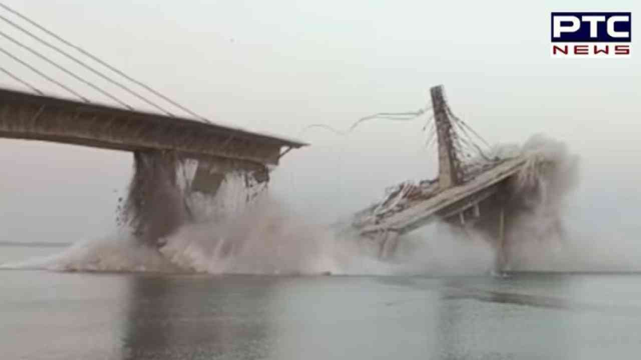 Caught on camera: Portion of under-construction bridge in Bihar ...
