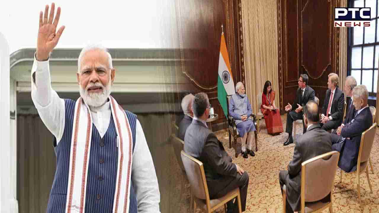 Modi visit to US PM interacts with leading experts from different