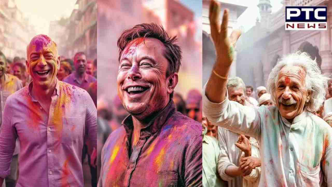 From Elon Musk to Albert Einstein: AI shows them playing Holi in Vrindavan