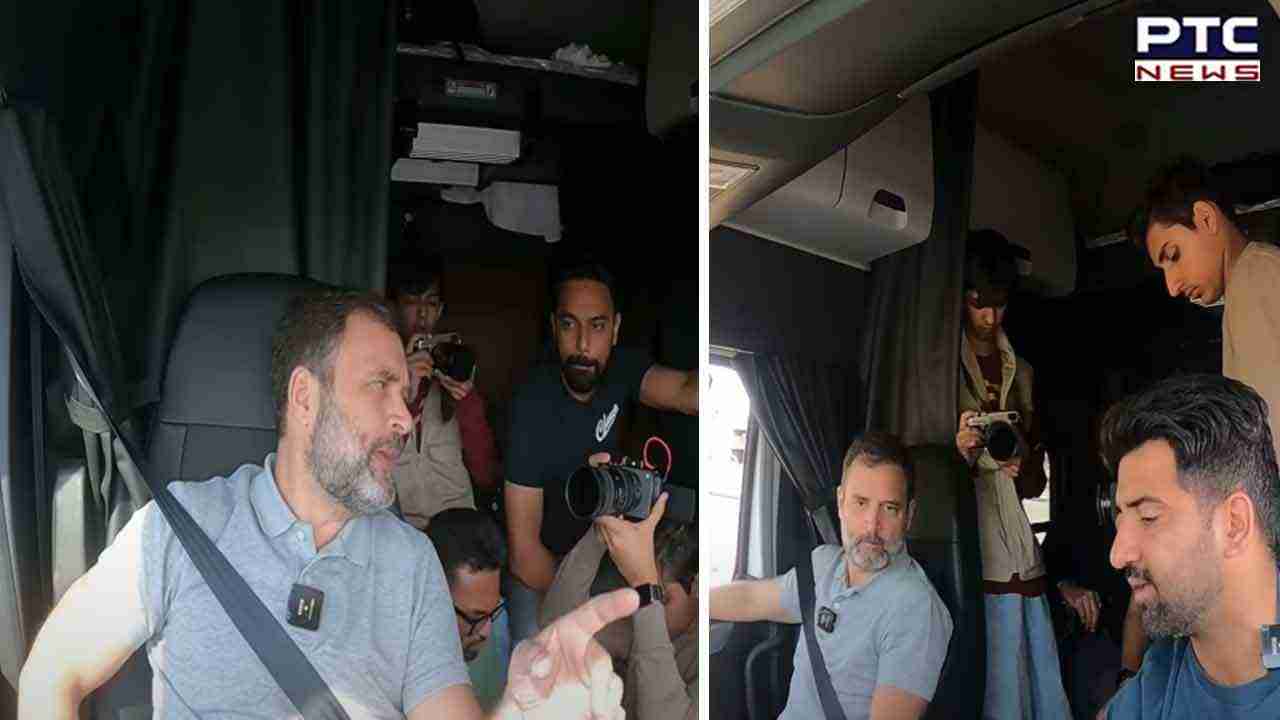 राहुल गांधी ने वाशिंगटन से न्यूयॉर्क तक ट्रक की सवारी का लिया आनंद, ड्राइवरों ने भी की दिल खोल कर बातें