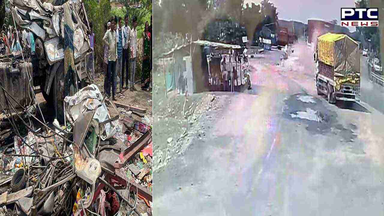 Maharashtra Accident: ਰੂਹ ਕੰਬਾਉ ਹਾਦਸਾ; ਬੇਕਾਬੂ ਕੰਟੇਨਰ ਨੇ ਮਾਰੀ ਗੱਡੀਆਂ ਨੂੰ ਟੱਕਰ, ਕਈ ਹਲਾਕ, ਦੇਖੋ ਵੀਡੀਓ
