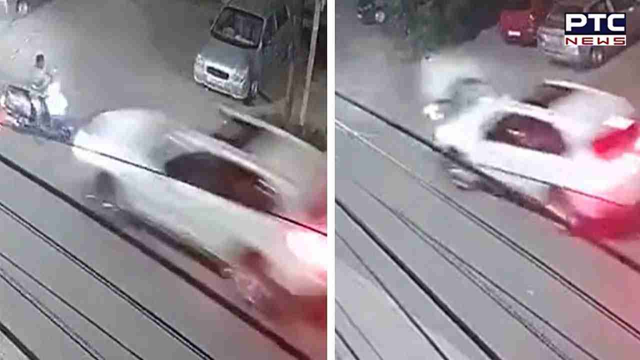 Caught on camera: Drunk BMW driver collides with scooter rider, video goes viral