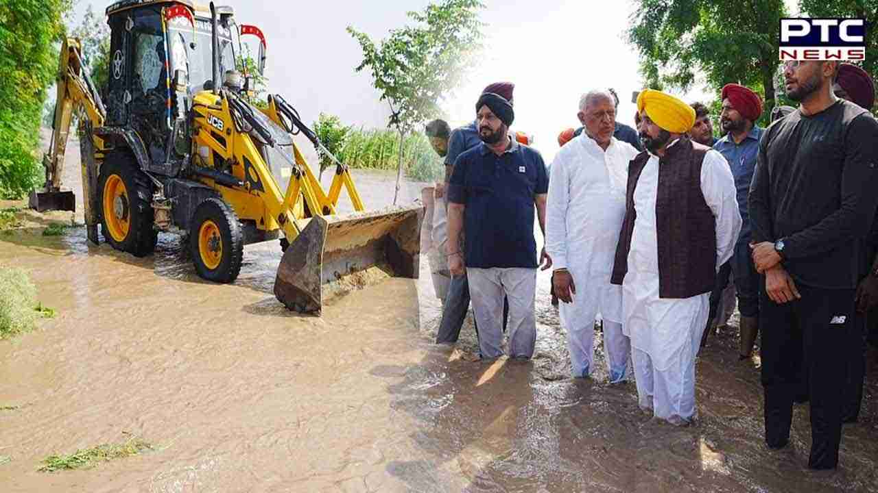 Punjab floods: CM Mann reviews relief measures in flood-hit areas of Ghaggar, promises all possible help