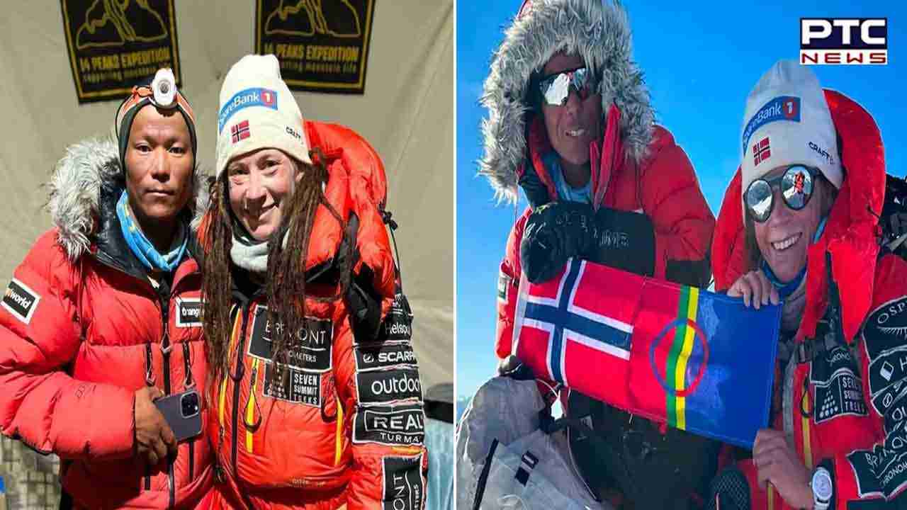 Norwegian woman and Nepali sherpa achieve world's fastest ascent of all 14 tallest peaks