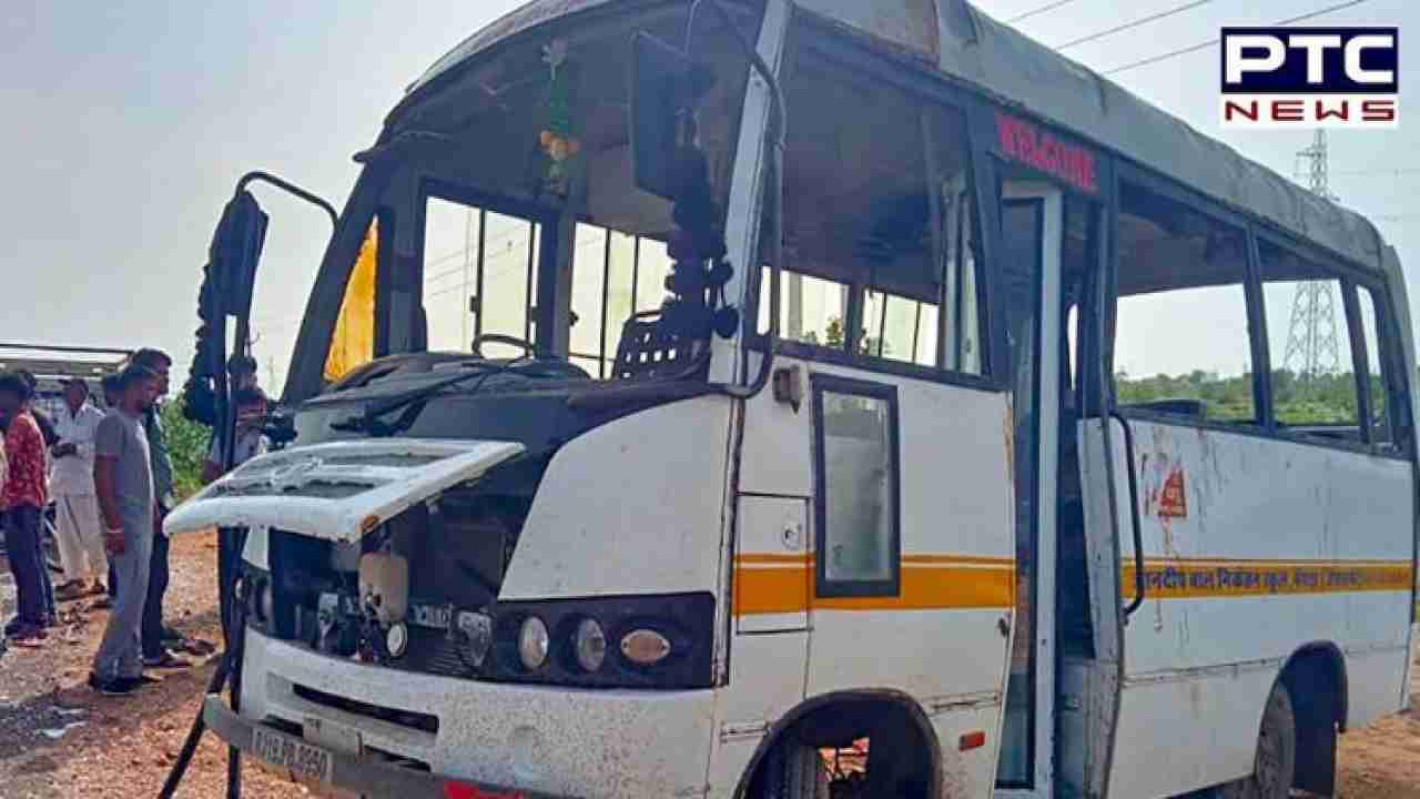 School bus overturns in Jaisalmer; 30 children injured, one person dead