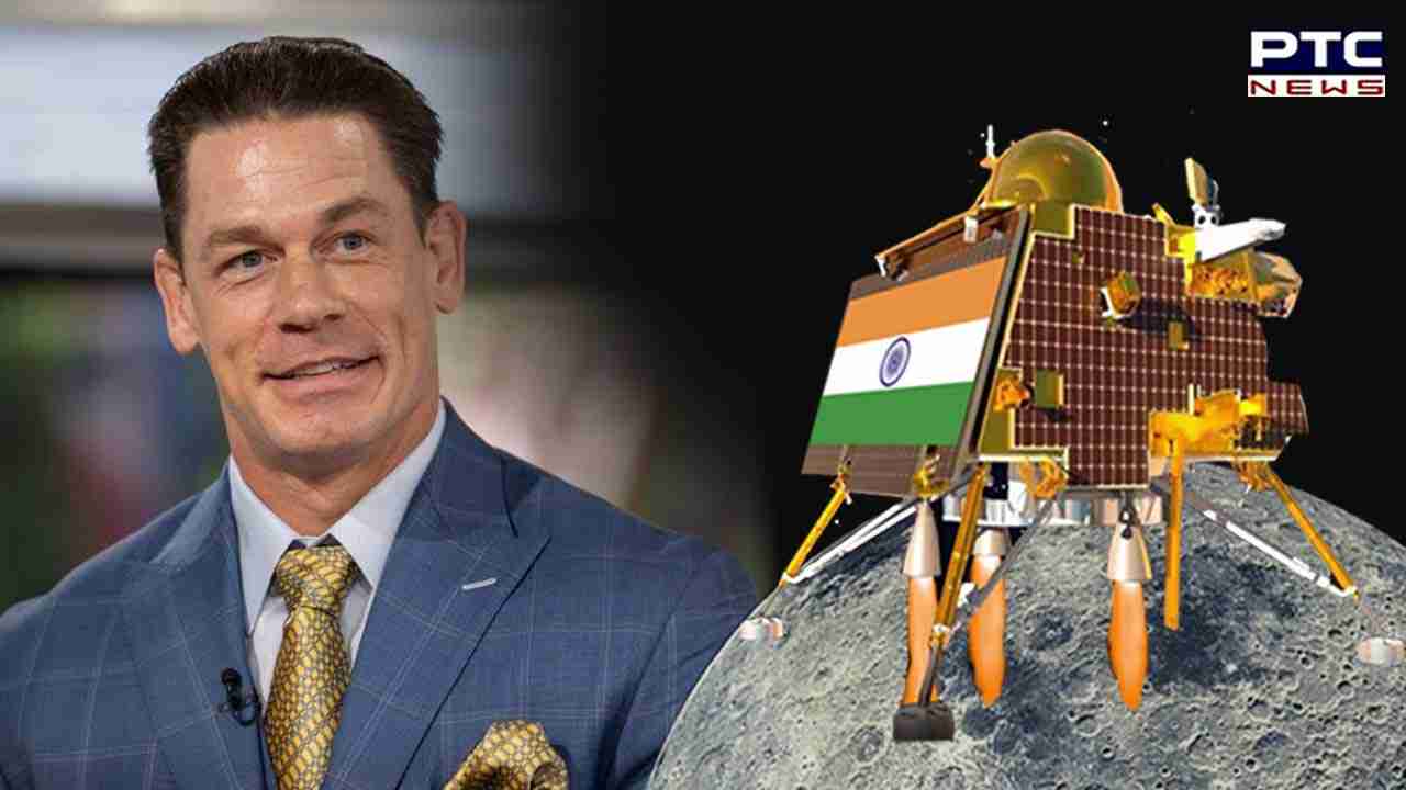 Internet calls John Cena 'Jay Sinha' as he posts a pic of tricolour ahead of Chandrayaan 3 landing