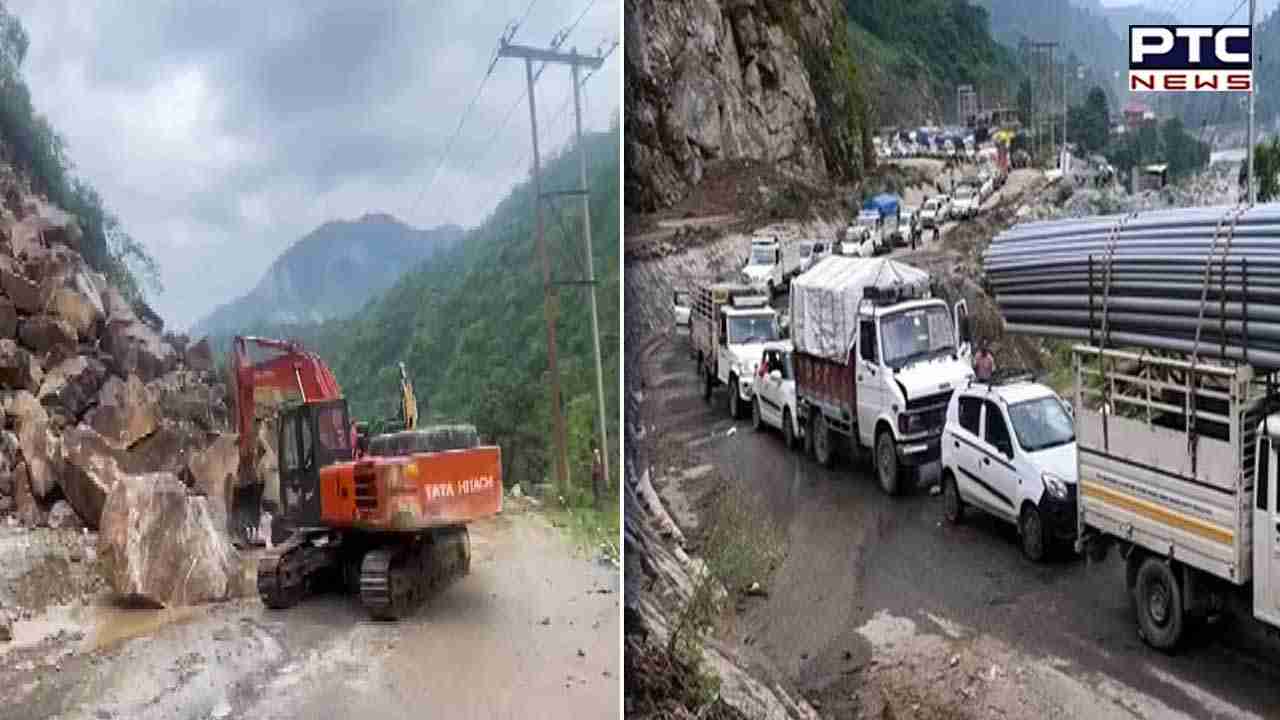 Himachal: Kullu-Mandi highway blocked near Pandoh Dam, 700 vehicles stranded