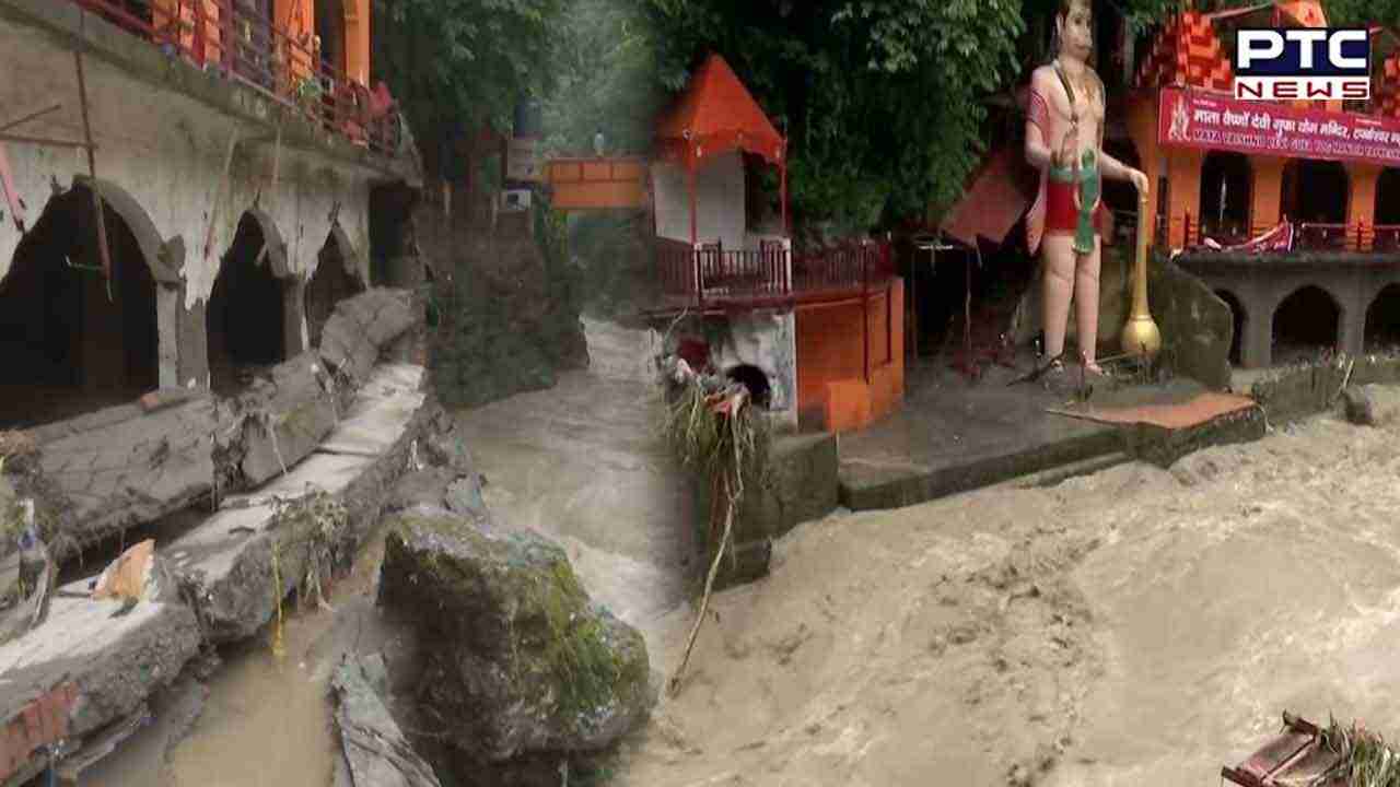 Uttarakhand rains: Flood-like situation in Tapkeshwar Mahadev Temple, portion collapses