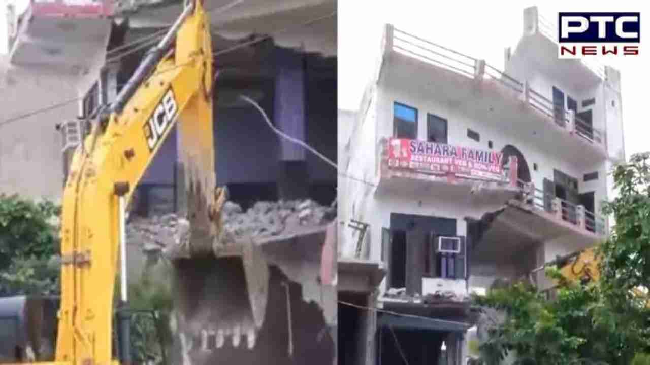 Nuh demolition drive: नूंह में जिस होटल से हुई थी पत्थरबाजी, उस पर चला बुलडोजर, किया ध्वस्त